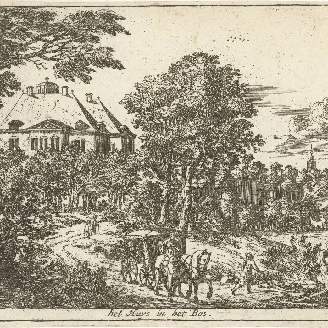 Schilderij van Huis ten Bosch door Cornelis Elandts, 1663-1670.