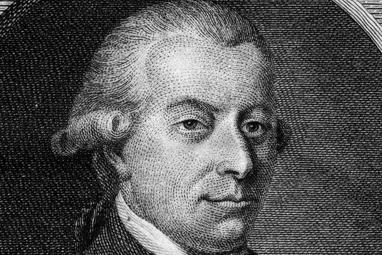 Portret van Laurens Pieter van de Spiegel, wetenschapper in het museum.