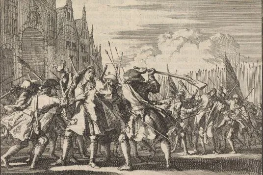 Schilderij van de moord op de gebroeders De Witt, 1672.